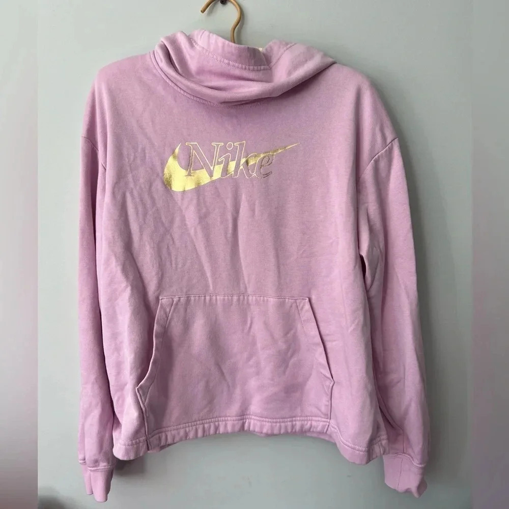 Nike Hoodie Cowl Neck Pink |  Women’s S